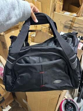 Zebella Black Travel Duffel Bag